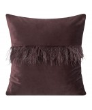 Poszewka velvet Argea 45x45 jasnobordowa