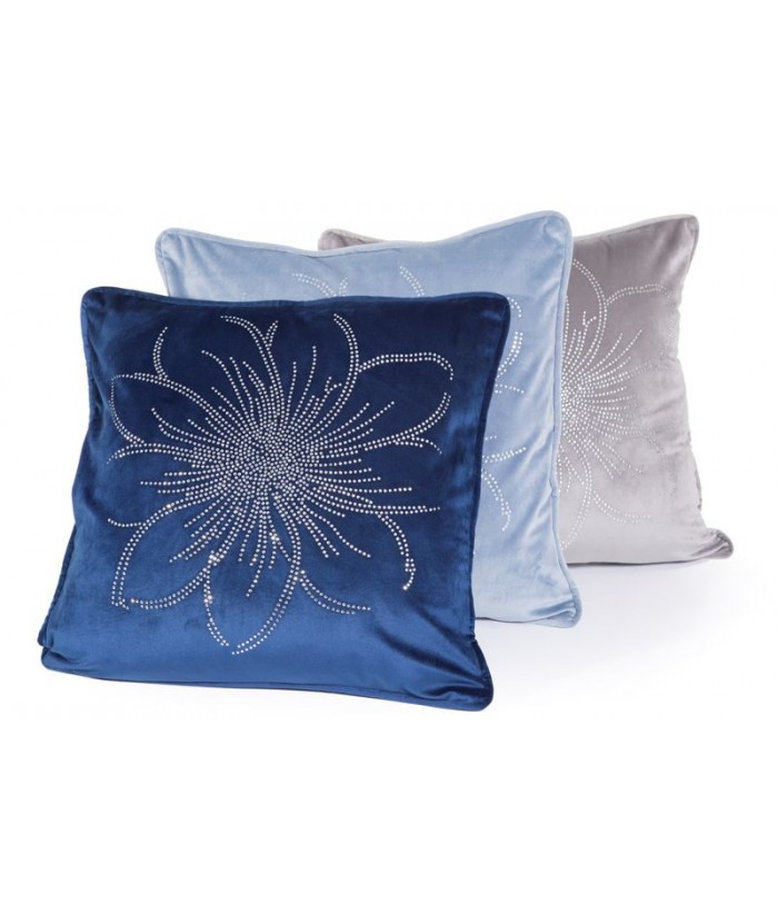 Poszewka velvet Daga 45x45 niebieska