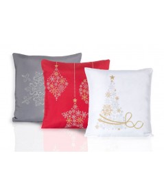 Poszewka Boże Narodzenie Leonid 1 45x45 srebrna
