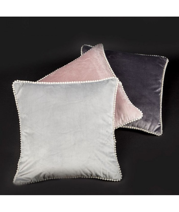Poszewka velvet Seda 40x40 różowa