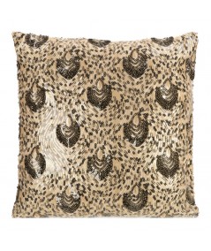 Poszewka z cekinami Malio  45x45 złota/czarna