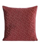 Poszewka velvet Pam 2 45x45 bordowa