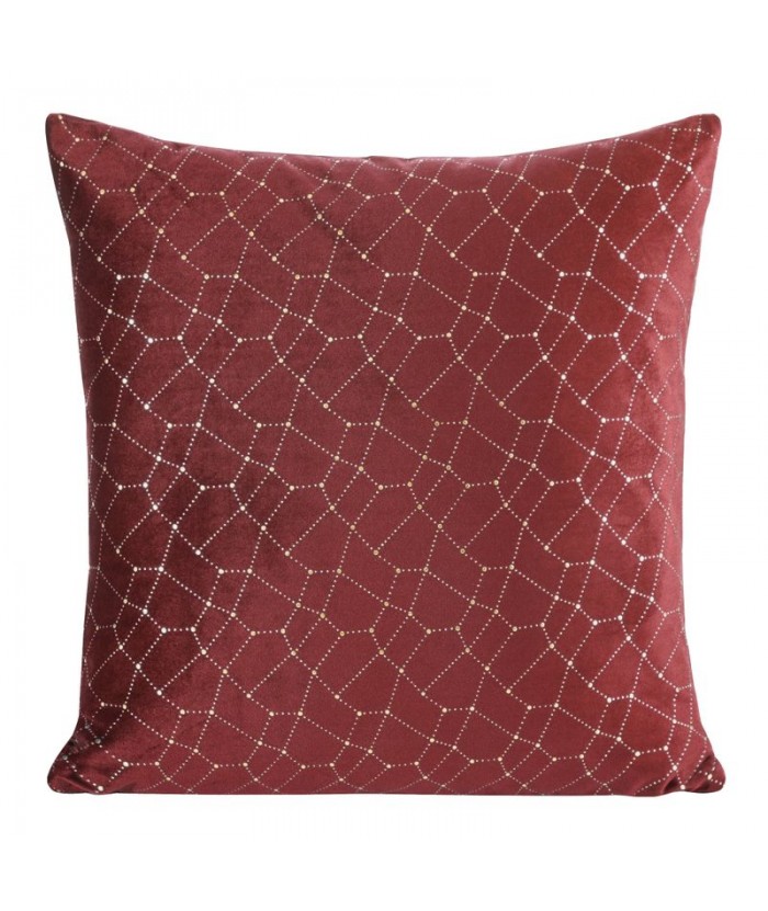 Poszewka velvet Pam 2 45x45 bordowa