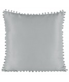 Poszewka z pomponami Defne 45x45 srebrna