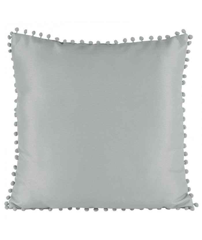 Poszewka z pomponami Defne 45x45 srebrna Eurofirany Poszewka z pomponami Defne 45x45 srebrna