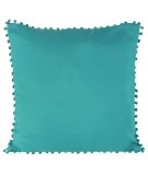 Poszewka z pomponami Defne 45x45 turkusowa