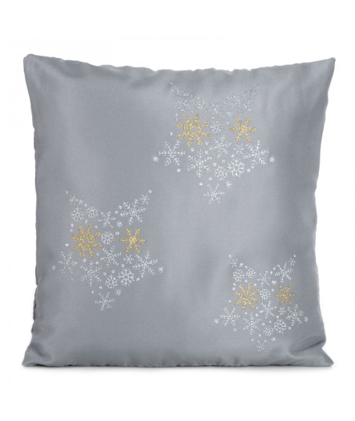 Poszewka Boże Narodzenie Alex 45x45 srebrna