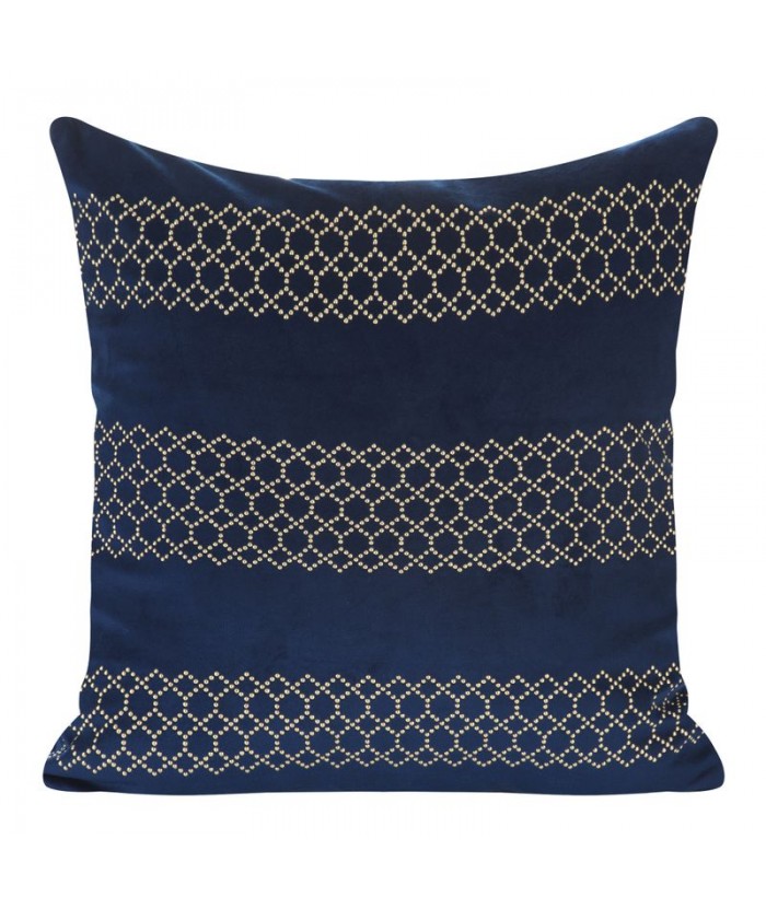 Poszewka velvet Pari 45x45 granatowa