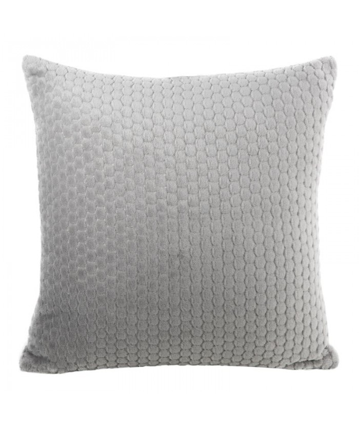 Poszewka pluszowa Zoe 40x40 srebrna
