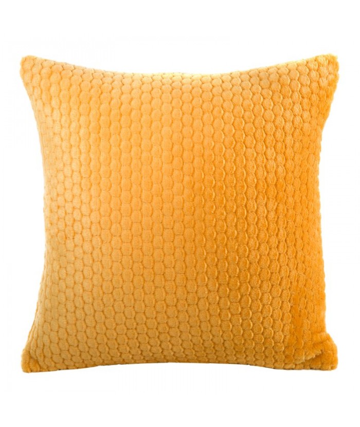 Poszewka pluszowa Zoe 40x40 musztardowa