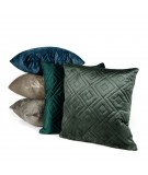 Poszewka velvet Ariel 3 40x40 ciemnobeżowa