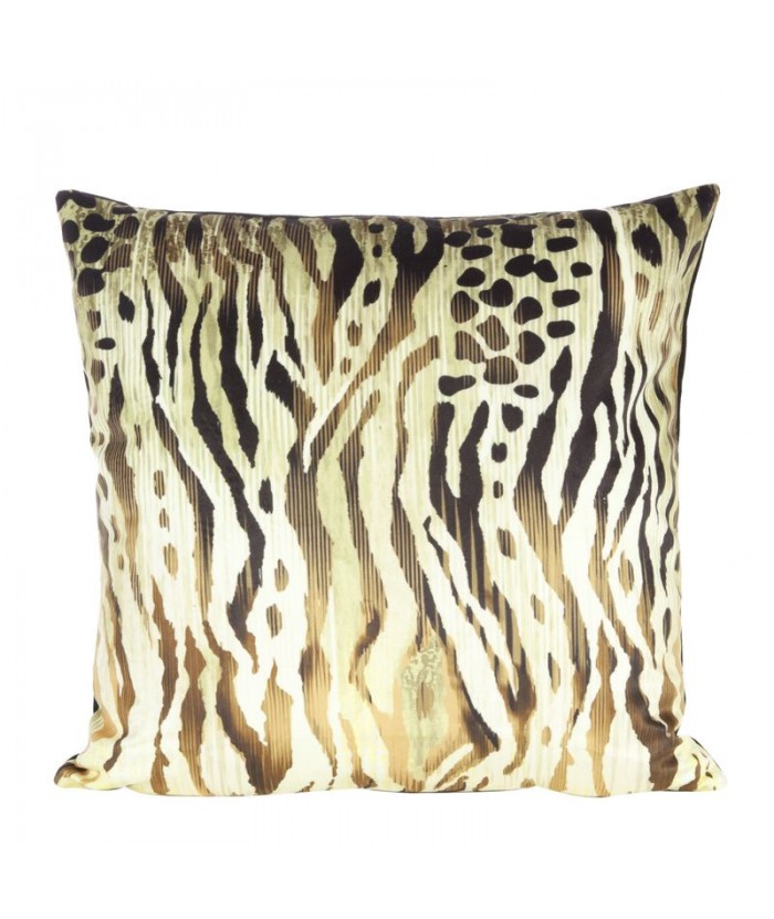 Poszewka velvet Cecil 3 45x45 żółta/czarna