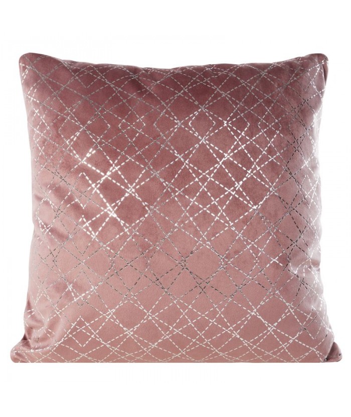 Poszewka velvet Moly 45x45 różowa/srebrna Eurofirany Poszewka velvet Moly 45x45 różowa/srebrna