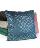 Poszewka velvet Moly 45x45 różowa/srebrna