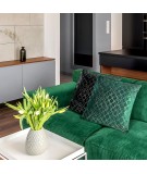Poszewka velvet Moly 45x45 różowa/srebrna