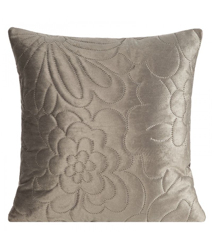 Poszewka velvet Ariel 4 40x40 ciemnobeżowa