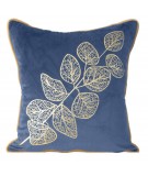 Poszewka velvet Popla 45x45 granatowa/złota