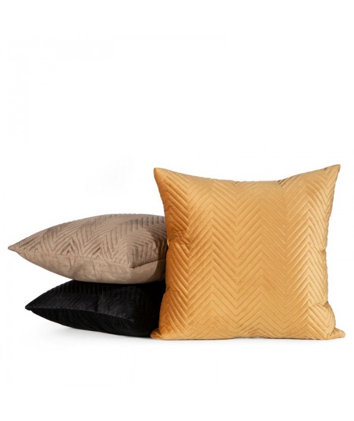 Poszewka velvet Sofia 45x45 brązowa Eurofirany Poszewka velvet Sofia 45x45 brązowa