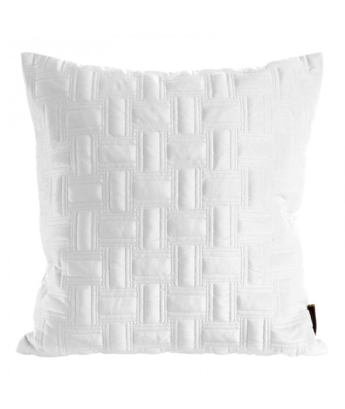 Poszewka velvet Ria 3  45x45 biała 