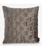 Poszewka velvet Ria 3  45x45 ciemnobeżowa 