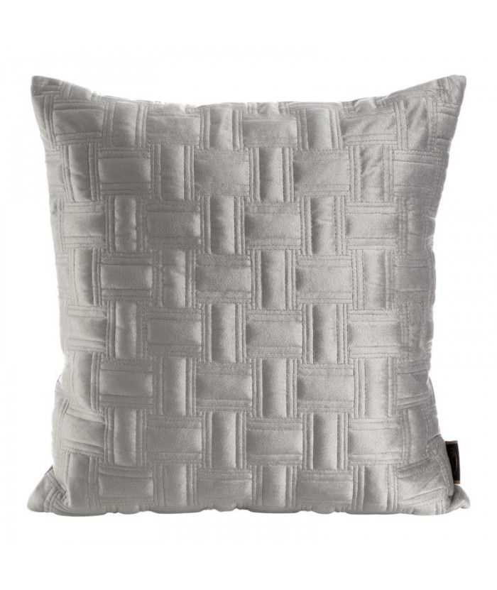 Poszewka velvet Ria 3  45x45 srebrna 