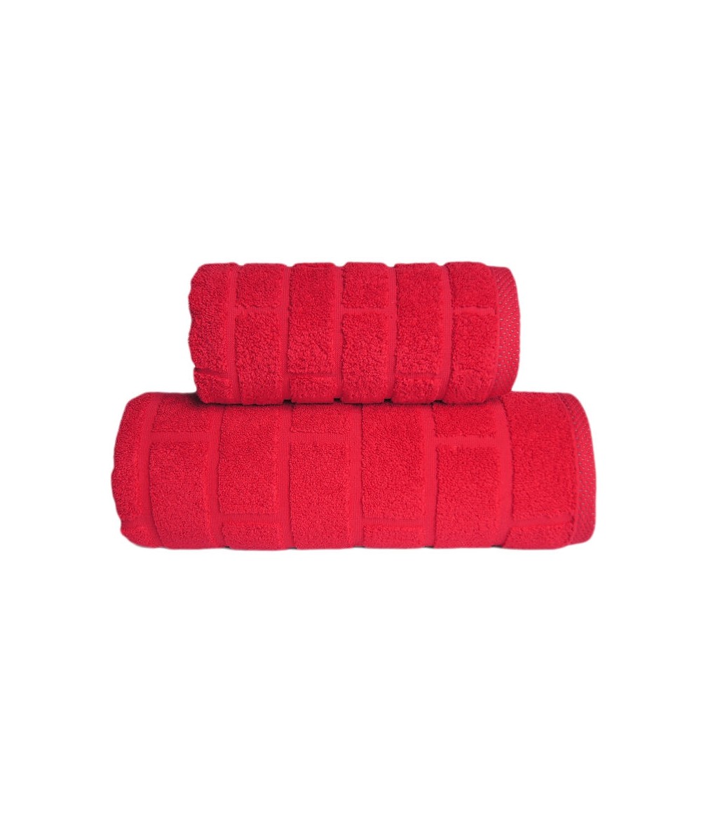 Ręcznik Brick mikrobawełna 70x140 Czerwony GRENO