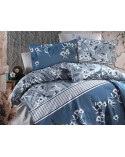 Pościel bawełniana 200x220 + 2x70x80 Burrell Navy Blue Exclusive