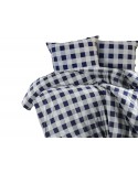 Pościel bawełniana 200x220 + 2x70x80 Edmon Navy Blue Exclusive