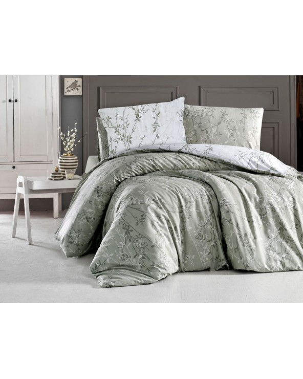 Pościel bawełniana 200x220 + 2x70x80 Zena Green Exclusive