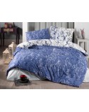 Pościel bawełniana 200x220 + 2x70x80 Zena Navy Blue Exclusive
