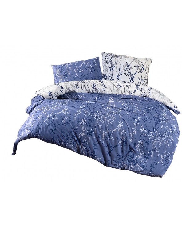 Pościel bawełniana 200x220 + 2x70x80 Zena Navy Blue Exclusive