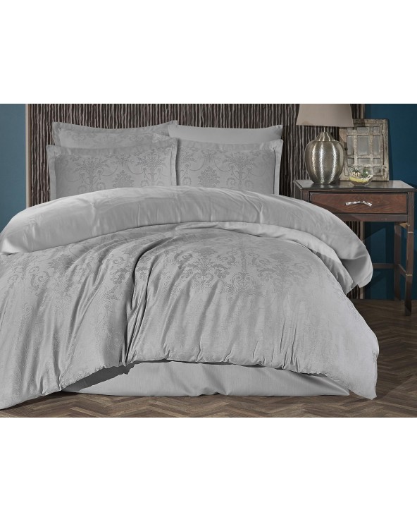 Pościel satyna żakardowa 160x200 + 2x70x80 Kapya 2 Jacquard
