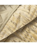 Narzuta velvet 170x210 Agata beżowa/złota
