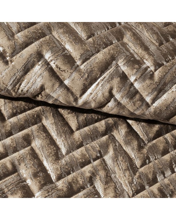 Narzuta velvet 170x210 Agata brązowa/srebrna Eurofirany Narzuta velvet 170x210 Agata brązowa/srebrna