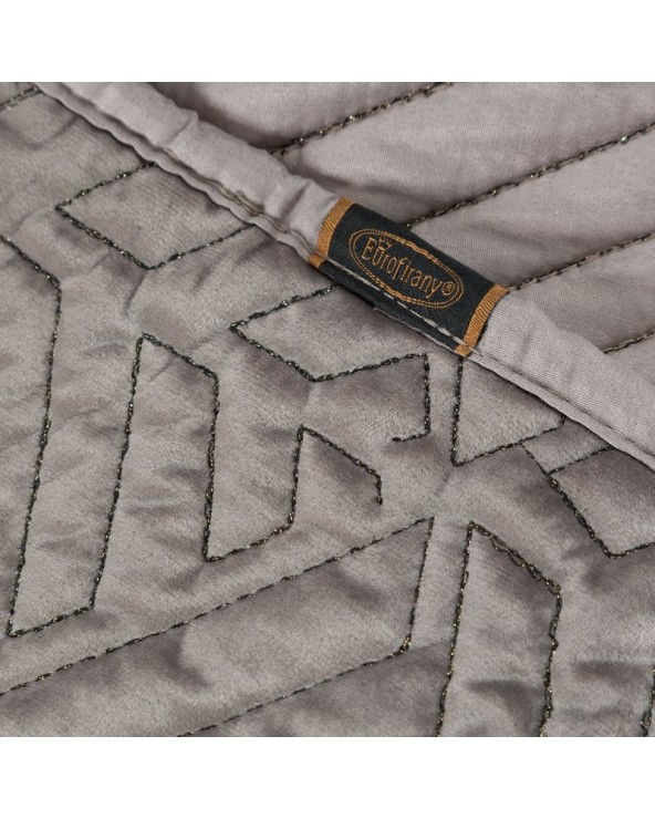 Narzuta velvet 220x240 Deniz beżowa/złota