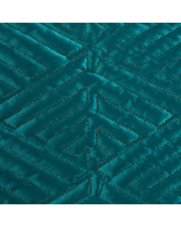 Narzuta velvet 220x240 Deniz turkusowa/złota