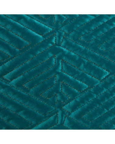 Narzuta velvet 220x240 Deniz turkusowa/złota