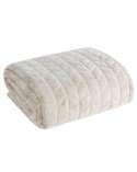 Narzuta velvet 170x210 Agata kremowa/złota