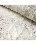 Narzuta velvet 170x210 Agata kremowa/złota