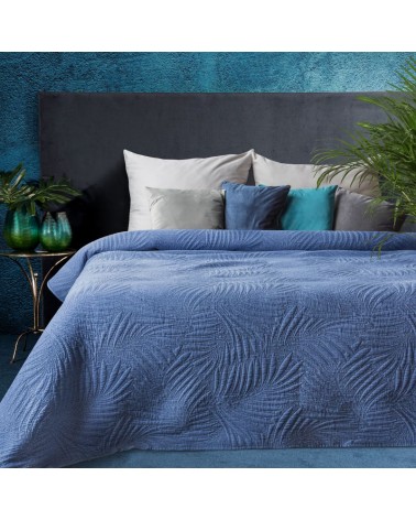 Narzuta mikrofibra stonewashed 170x210 Stone 1 niebieska