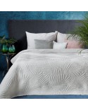 Narzuta mikrofibra stonewashed 220x240 Stone 1 biała
