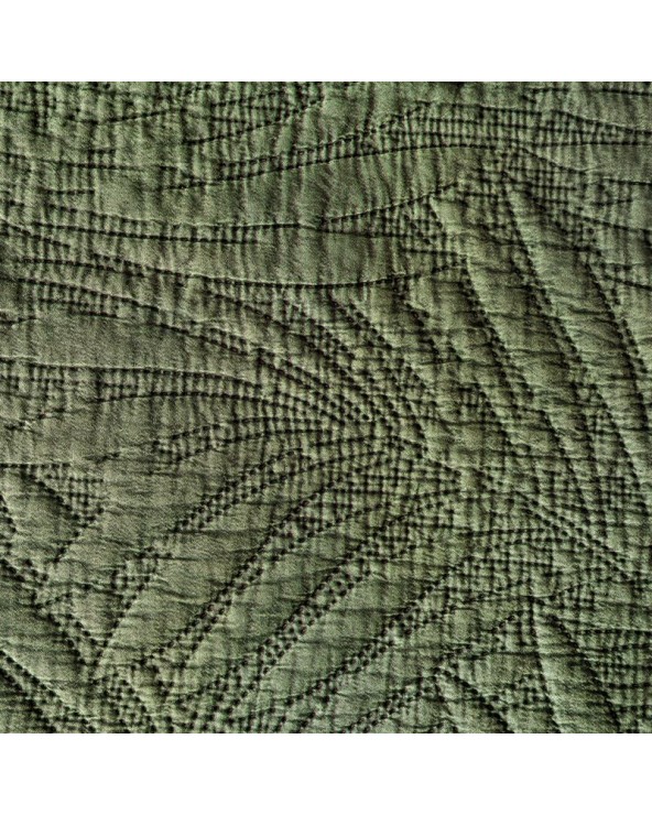 Narzuta mikrofibra stonewashed 220x240 Stone 1 ciemnozielona