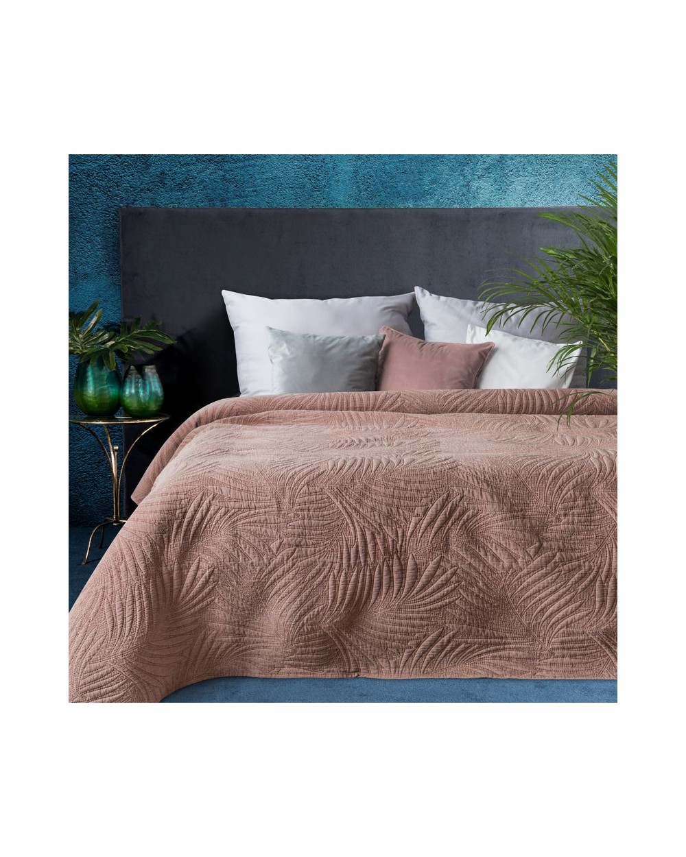 Narzuta mikrofibra stonewashed 220x240 Stone 1 różowa