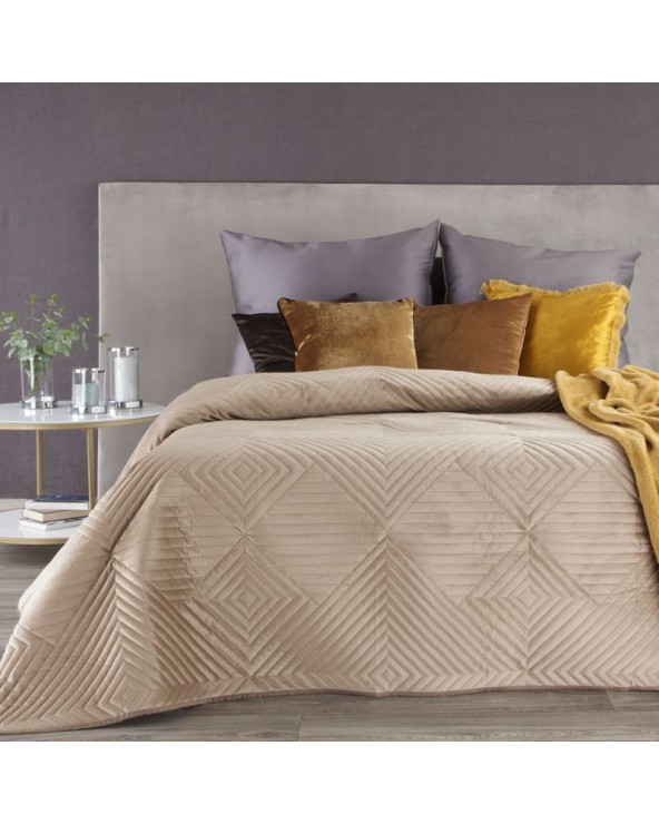 Narzuta velvet 200x220 Sofia 2 beżowa