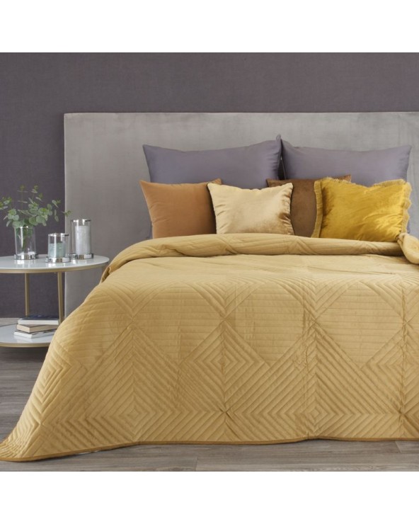Narzuta velvet 230x260 Sofia 2 miodowa Eurofirany Narzuta velvet 230x260 Sofia 2 miodowa