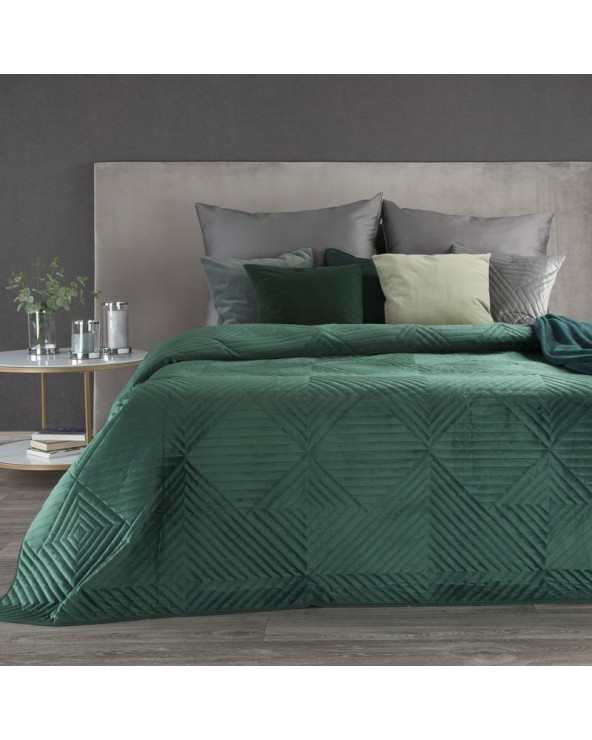 Narzuta velvet 230x260 Sofia 2 ciemnozielona