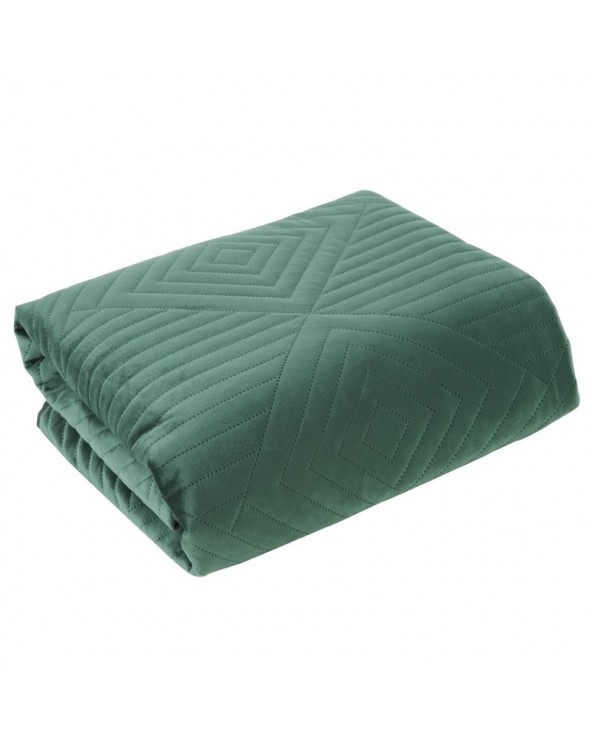 Narzuta velvet 230x260 Sofia 2 ciemnozielona
