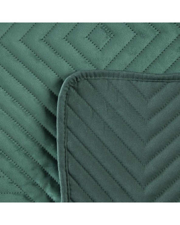 Narzuta velvet 230x260 Sofia 2 ciemnozielona