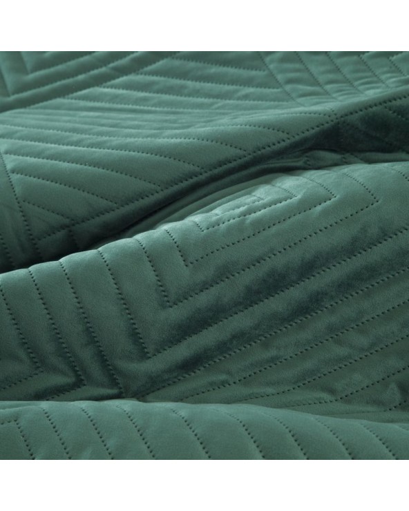 Narzuta velvet 230x260 Sofia 2 ciemnozielona