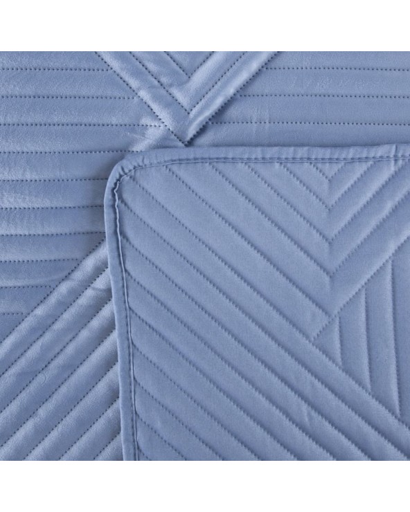 Narzuta velvet 230x260 Sofia 2 niebieska